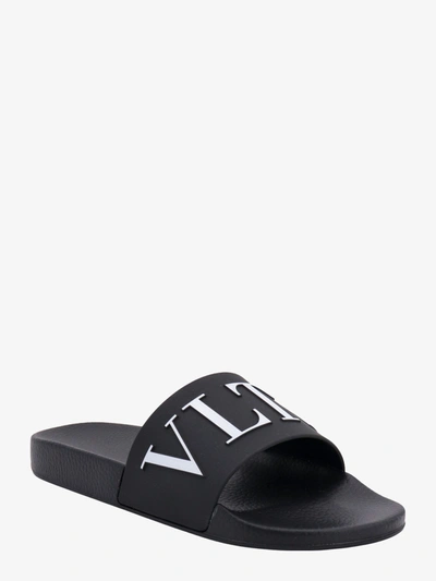 Shop Valentino Garavani Man Slide Man Black Sandals