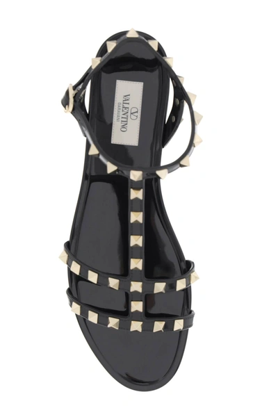Shop Valentino Garavani Rubber Rockstud Sandals Women In Black