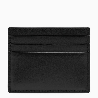 Shop Valentino Garavani Vlogo Black Leather Card Case Men