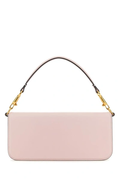 Shop Valentino Garavani Woman Pastel Pink Leather Locã² Handbag