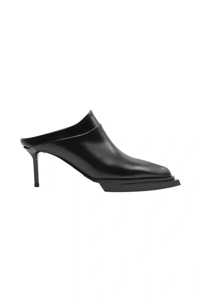 Shop Alyx 1017  9sm Dagger Mule In Leather Shoes In Black