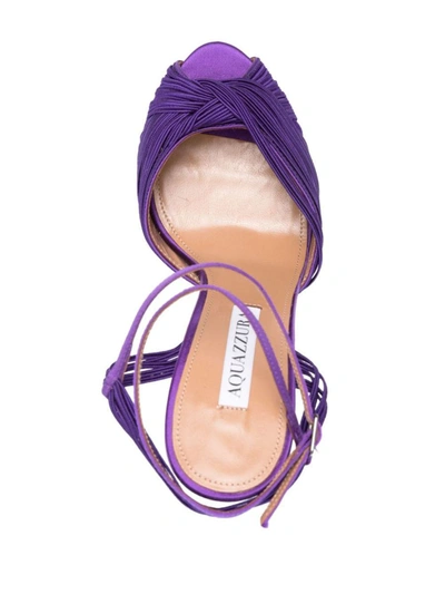 Shop Aquazzura Sandals In Purple