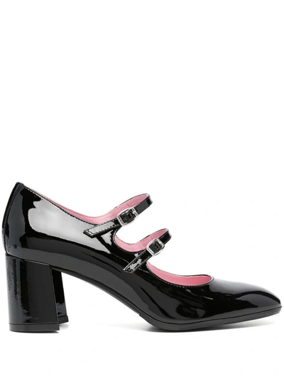 Shop Carel Paris Black Patent Leather Mary Jane Shoes In Vernis Noir
