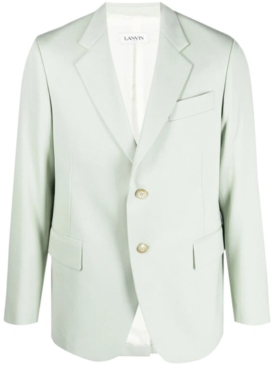 Shop Lanvin Single Breasted Fashion Jacket Clothing In 401 Sage