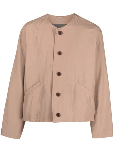 Shop Lemaire Relaxed Blouson Clothing In Br411 Cappuccino