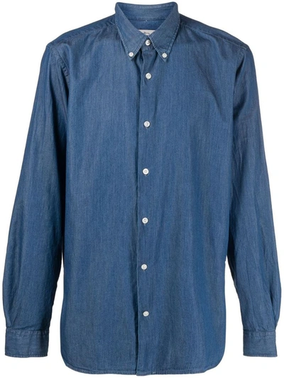 Shop Woolrich Classic Indigo Shirt Clothing In Blue