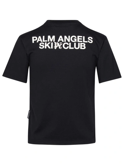 Shop Palm Angels 'pa Ski Club' Black Cotton T-shirt