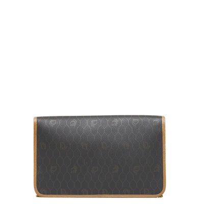 Shop Dior Trotteur Brown Canvas Shoulder Bag ()