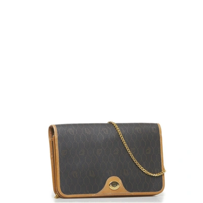 Shop Dior Trotteur Brown Canvas Shoulder Bag ()