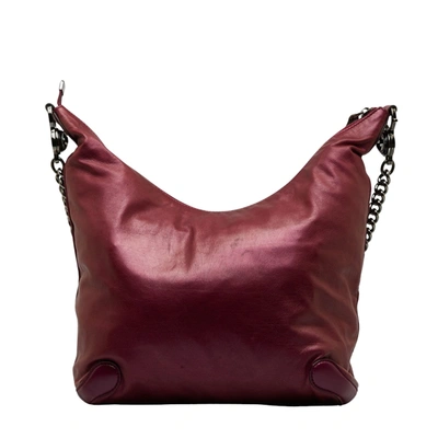 Shop Gucci Purple Leather Shopper Bag ()