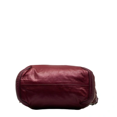 Shop Gucci Purple Leather Shopper Bag ()