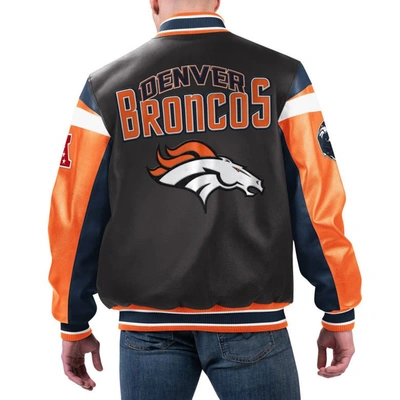Shop G-iii Sports By Carl Banks Black Denver Broncos Full-zip Varsity Jacket