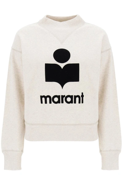 Shop Isabel Marant Étoile Isabel Marant Etoile Moby Sweatshirt With Flocked Logo In Multicolor