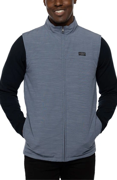 Shop Travis Mathew West Is Best Vest In Heather Peacoat