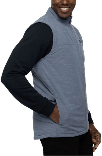 Shop Travis Mathew West Is Best Vest In Heather Peacoat