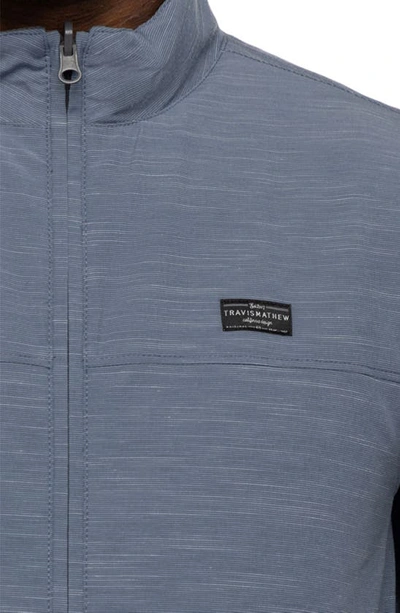 Travis Mathew West Is Best Vest In Heather Peacoat