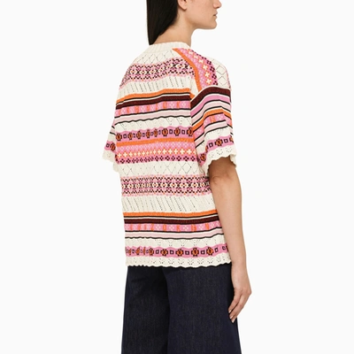 Shop Kenzo Pink Cotton Knit Top