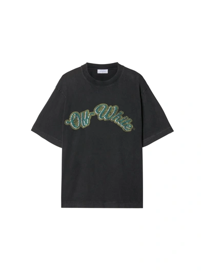 Shop Off-white Bacchus Skate Green T-shirt In Black