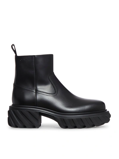 Shop Off-white Exploration Motor Ankle Boot In Black