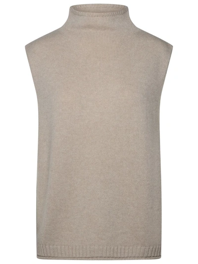 Shop Lisa Yang 'tova' Sand Cashmere Vest In Beige