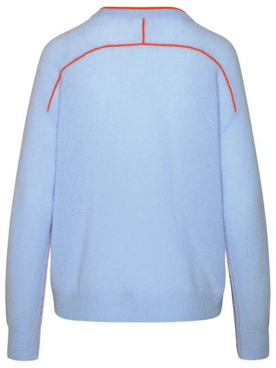 Shop 360cashmere 360 Cashmere 'claude' Light Blue Cashmere Sweater