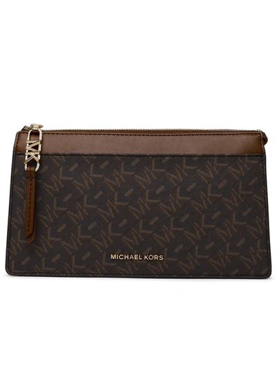 Shop Michael Michael Kors Michael Kors 'empire' Brown Leather Bag