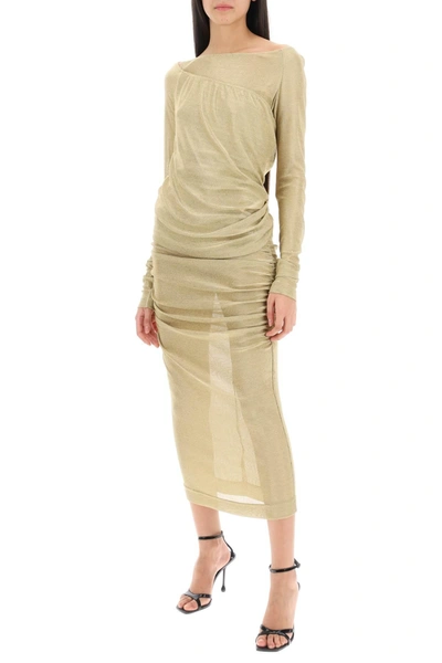 Shop Dolce & Gabbana Long Dress In Lurex Knit
