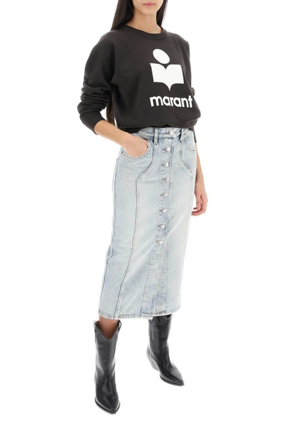Shop Marant Etoile Vandy Denim Pencil Skirt