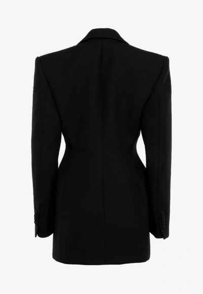 Shop Wardrobe.nyc Double-breasted Wool Blazer Dress In Black