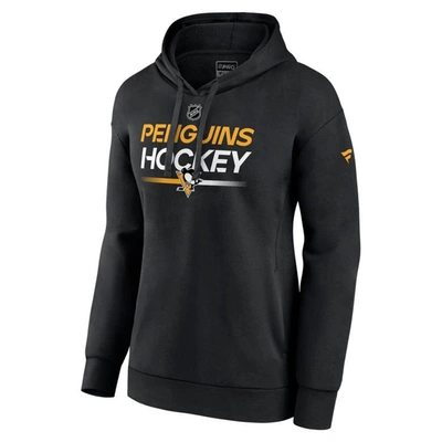 Shop Fanatics Branded  Black Pittsburgh Penguins Authentic Pro Pullover Hoodie