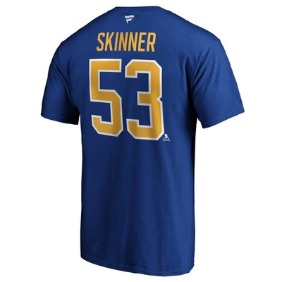 Fanatics Branded Jeff Skinner Royal Buffalo Sabres Authentic Stack Name & Number T-shirt In Royal