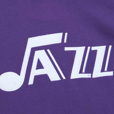Shop Mitchell & Ness Purple Utah Jazz Hardwood Classics Nights Raglan Pullover Hoodie
