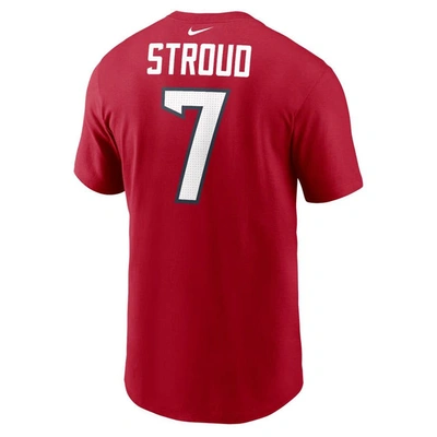 Shop Nike C.j. Stroud Red Houston Texans Player Name & Number T-shirt