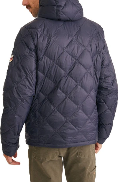 Shop Marine Layer Archive Midweight Quilted Hooded Jacket In Navy