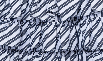 Shop Habitual Asymmetric Ruffle Dress In Stripe