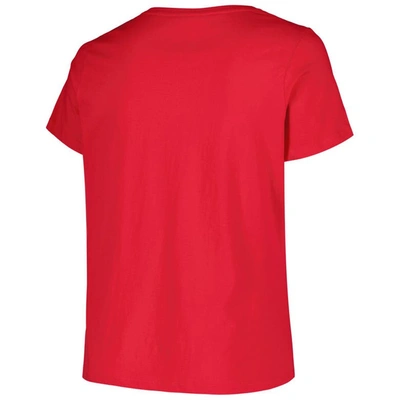 Profile Red New Jersey Devils Plus Size Arch Over Logo T-shirt In Red