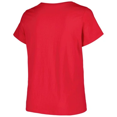 Shop Profile Red Washington Capitals Plus Size Arch Over Logo T-shirt