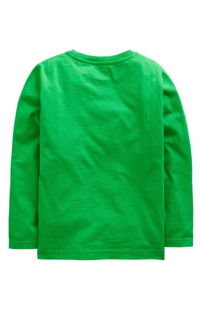 Shop Mini Boden Kids' Seagull Appliqué Cotton T-shirt In Ming Green Seagull