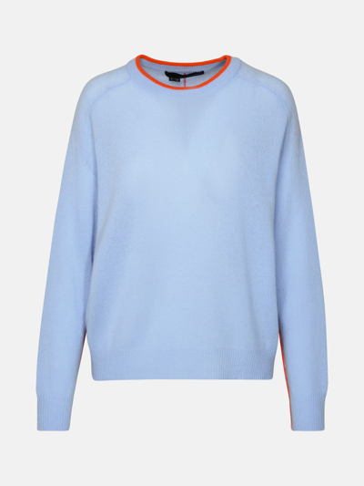 Shop 360cashmere 'claude' Light Blue Cashmere Sweater