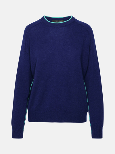 Shop 360cashmere 'claude' Blue Cashmere Sweater In Navy