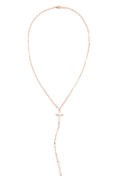 Lana Jewelry Crossary Chime Y-necklace In Rose