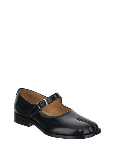 Shop Maison Margiela Tabi Mary-janes Shoes In Black