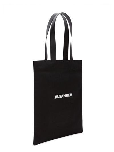 Shop Jil Sander Logo Shopper In Black
