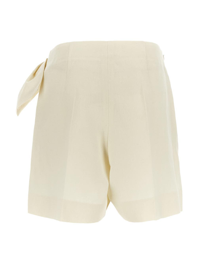 Shop Chloé Linen Short In Beige