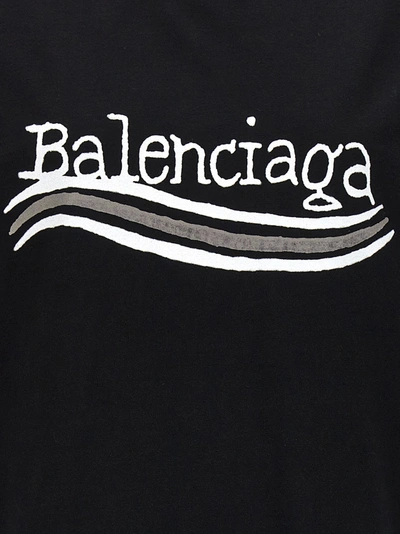 Shop Balenciaga Hand Drawn Political Campaing T-shirt Black