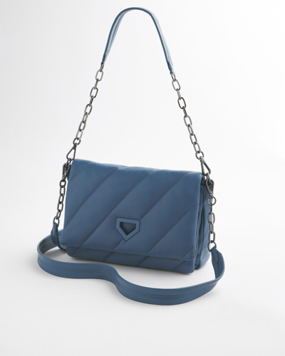 Shop Chico's Blue Quilted Bag In Blue Echo |