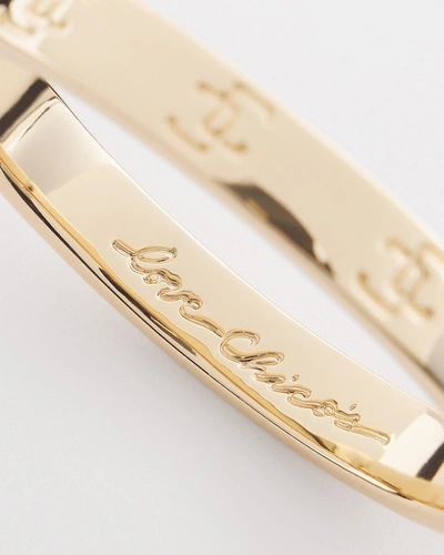 Chico's Gold Tone Hinge Bracelet In Gold Metallic