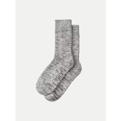 Shop Nudie Jeans Chunky Rebirth Socks In Grey