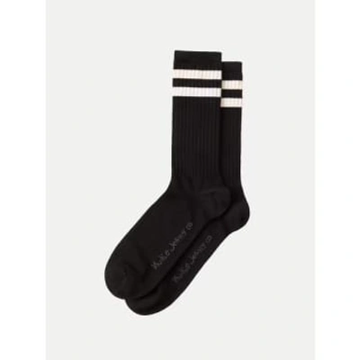 Shop Nudie Jeans Amundsson Sport Socks In Black