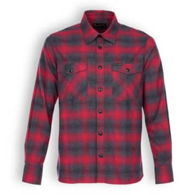 Shop Pike Brothers 1943 Cpo Flannel Shirt In Red